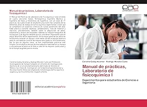 Seller image for Manual de prcticas, Laboratorio de fisicoqumica I for sale by moluna