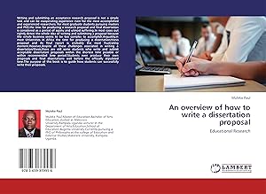 Seller image for An overview of how to write a dissertation proposal for sale by moluna