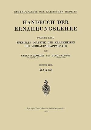 Imagen del vendedor de Handbuch der Ernaehrungslehre a la venta por moluna