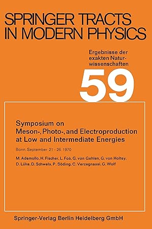 Imagen del vendedor de Symposium on Meson-, Photo-, and Electroproduction at Low and Intermediate Energies a la venta por moluna