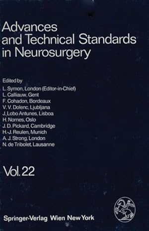 Immagine del venditore per Advances and Technical Standards in Neurosurgery venduto da moluna