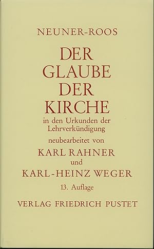 Bild des Verkufers fr Der Glaube der Kirche in den Urkunden der Lehrverkndigung zum Verkauf von moluna