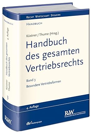 Immagine del venditore per Handbuch des gesamten Vertriebsrechts 3 venduto da moluna