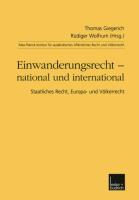 Seller image for Einwanderungsrecht - national und international for sale by moluna