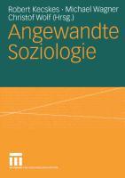 Seller image for Angewandte Soziologie for sale by moluna