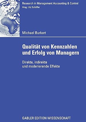 Seller image for Qualitaet von Kennzahlen und Erfolg von Managern for sale by moluna