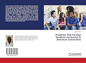 Bild des Verkufers fr Problems that Foreign Students encounter in American Universities zum Verkauf von moluna