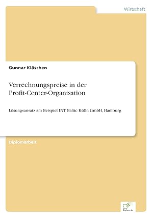 Seller image for Verrechnungspreise in der Profit-Center-Organisation for sale by moluna