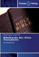 Seller image for Bibelkunde des Alten Testaments for sale by moluna