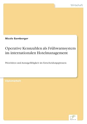 Seller image for Operative Kennzahlen als Frhwarnsystem im internationalen Hotelmanagement for sale by moluna