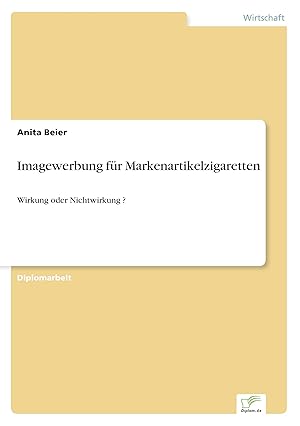 Imagen del vendedor de Imagewerbung fr Markenartikelzigaretten a la venta por moluna