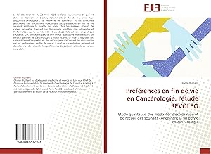 Image du vendeur pour Prfrences en fin de vie en Cancrologie, l tude REVOLEO mis en vente par moluna