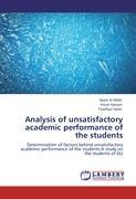 Seller image for Analysis of unsatisfactory academic performance of the students for sale by moluna