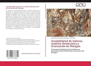 Seller image for Inestabilidad de laderas. Anlisis Geotcnico y Evaluacin de Riesgos for sale by moluna