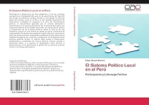 Seller image for El Sistema Poltico Local en el Per for sale by moluna