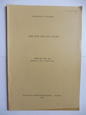 Imagen del vendedor de Aus Miscellanea in onore di Eugenio Manni: DER EINE UND DIE VIELEN. a la venta por Antiquariat am Ungererbad-Wilfrid Robin