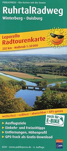 Bild des Verkufers fr Ruhrtal-Radweg 1 : 50 000 zum Verkauf von moluna