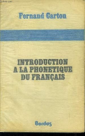 Image du vendeur pour Introduction  la phontique du franais mis en vente par Le-Livre