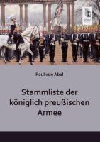 Seller image for Stammliste der koeniglich preussischen Armee for sale by moluna