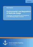Image du vendeur pour Environmental Law Regulations of Pesticide Usage: Challenges of Enforcement and Compliance in the Shinyanga Region, Tanzania mis en vente par moluna