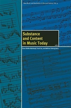 Bild des Verkufers fr Substance and Content in Music Today zum Verkauf von moluna