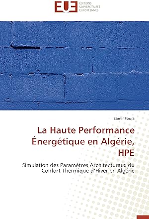 Imagen del vendedor de La Haute Performance nergtique en Algrie, HPE a la venta por moluna