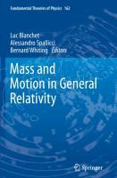 Image du vendeur pour Mass and Motion in General Relativity mis en vente par moluna