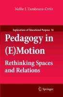 Imagen del vendedor de Pedagogy in (E)Motion a la venta por moluna