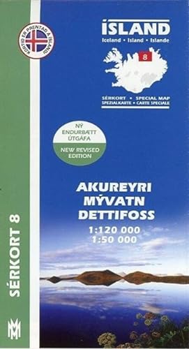 Bild des Verkufers fr Island Serkort 08 Akureyri - Myvatn - Dettifoss 1 : 120 000 / 1 : 50 000 zum Verkauf von moluna
