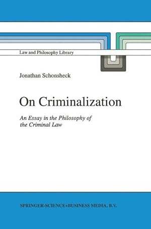 Seller image for On Criminalization for sale by moluna