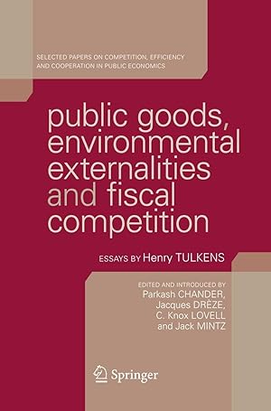 Seller image for Public Goods, Environmental Externalities and Fiscal Competition for sale by moluna