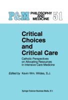 Seller image for Critical Choices and Critical Care for sale by moluna