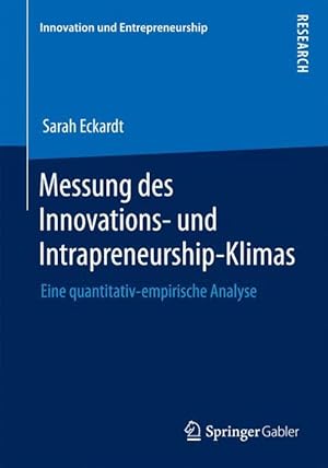 Bild des Verkufers fr Messung des Innovations- und Intrapreneurship-Klimas zum Verkauf von moluna