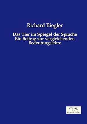 Seller image for Das Tier im Spiegel der Sprache for sale by moluna