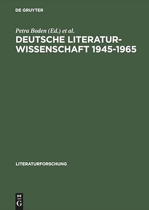 Imagen del vendedor de Deutsche Literaturwissenschaft 1945 - 1965 a la venta por moluna