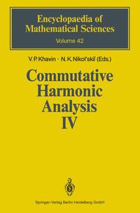 Imagen del vendedor de Commutative Harmonic Analysis IV a la venta por moluna