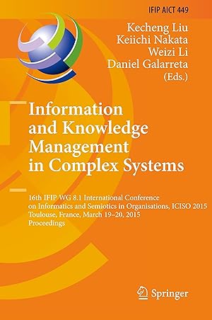 Seller image for Information and Knowledge Management in Complex Systems for sale by moluna