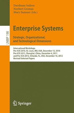 Bild des Verkufers fr Enterprise Systems. Strategic, Organizational, and Technological Dimensions zum Verkauf von moluna