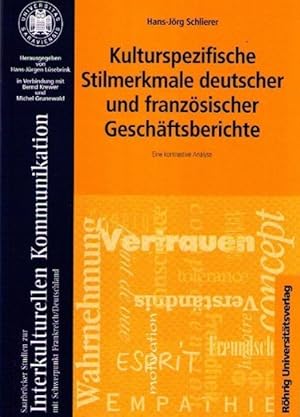 Bild des Verkufers fr Kulturspezifische Stilmerkmale deutscher und franzoesischer Geschaeftsberichte zum Verkauf von moluna