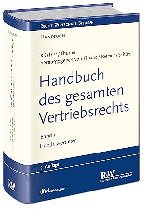 Imagen del vendedor de Handbuch des gesamten Vertriebsrechts, Band 1 a la venta por moluna