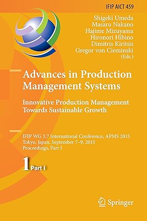 Seller image for Advances in Production Management Systems: Innovative Production Management Towards Sustainable Growth for sale by moluna