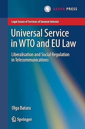 Bild des Verkufers fr Universal Service in WTO and EU Law zum Verkauf von moluna