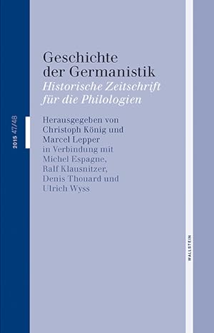 Seller image for Geschichte der Germanistik for sale by moluna