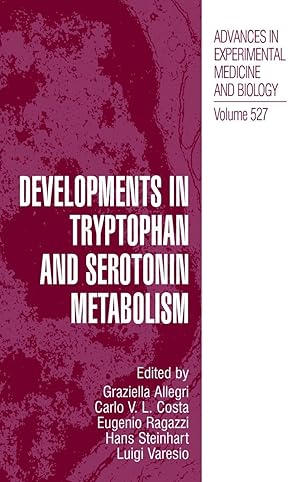 Immagine del venditore per Developments in Tryptophan and Serotonin Metabolism venduto da moluna