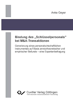 Seller image for Bindung des Schlsselpersonals bei M&A-Transaktionen for sale by moluna