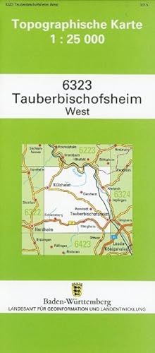 Bild des Verkufers fr Tauberbischofsheim West 1 : 25 000 zum Verkauf von moluna