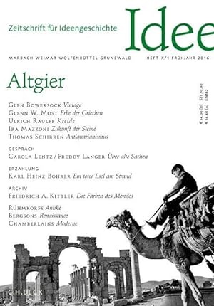 Imagen del vendedor de Zeitschrift fr Ideengeschichte Heft X/1 Frhjahr 2016 a la venta por moluna