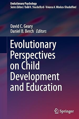 Image du vendeur pour Evolutionary Perspectives on Child Development and Education mis en vente par moluna