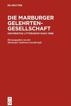 Seller image for Die Marburger Gelehrten-Gesellschaft for sale by moluna