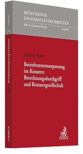Seller image for Betriebsrentenanpassung im Konzern: Berechnungsdurchgriff und Rentnergesellschaft for sale by moluna